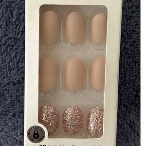 imPRESS Press On Manicure Short Length Nails Evanesce Nude Glitter 30